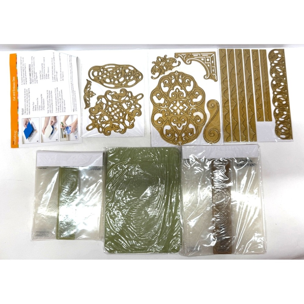 Anna Griffin LACE trimmings Cut & Emboss Dies Lot Complete Set NEW RARE FIND